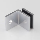 Frameless shower glass BRACKET SQUARE GLASS TO WALL 90 Degrees - Pearl Chrome